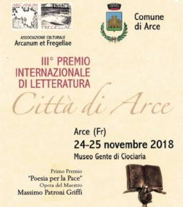 PREMIO LETTERARIO CITTA' DI ARCE LOCANDINA