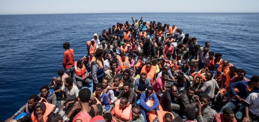 Migrants crowd the deck of their wooden boat off the coast of Libya May 14, 2015.  International non-governmental organisations Medecins sans Frontieres (MSF) and MOAS (Migrant Offshore Aid Station) rescued 561 migrants at sea off the coast of Libya on Thursday, according to Maltese media. Their vessel, the Phoenix, is the first privately funded vessel to operate in the Mediterranean. Almost 3,600 migrants have been rescued from overcrowded boats sailing from Africa to Europe over the past 48 hours, Italy said on Thursday, with sea conditions seen as perfect for attempting the crossing. REUTERS/MOAS/Jason Florio/Handout via Reuters

ATTENTION EDITORS - NO SALES. NO ARCHIVES. FOR EDITORIAL USE ONLY. NOT FOR SALE FOR MARKETING OR ADVERTISING CAMPAIGNS. THIS IMAGE HAS BEEN SUPPLIED BY A THIRD PARTY. IT IS DISTRIBUTED, EXACTLY AS RECEIVED BY REUTERS, AS A SERVICE TO CLIENTS

      TPX IMAGES OF THE DAY