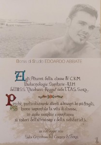 Borsa di Studio Edoardo Abbate foto attestato