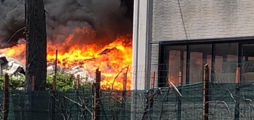 incendio impianto di trattamento rifiuti