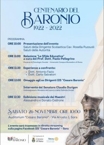 locandina centenario cesare baronio
